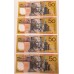 AUSTRALIA 1999 . FIFTY 50 DOLLARS BANKNOTE . EVANS/MacFARLANE . CONSECUTIVE FOUR . LAST PREFIX PE99